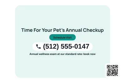 Modern · Phone Billboard: Time For Your Pet's Annual Checkup