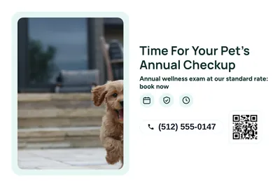 Modern · Photo Frame: Time For Your Pet's Annual Checkup