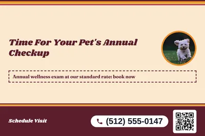 Retro 70s · Coupon: Time For Your Pet's Annual Checkup