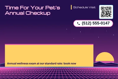 Synthwave · Offer Menu: Time For Your Pet's Annual Checkup