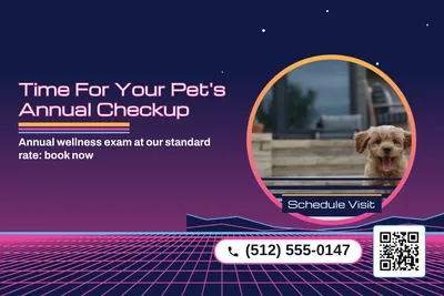 Synthwave · Photo Frame: Time For Your Pet's Annual Checkup