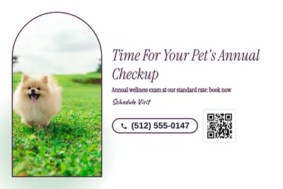Soft watercolour · Checklist: Time For Your Pet's Annual Checkup