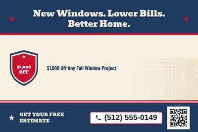 Vintage Americana · Checklist: New Windows. Lower Bills. Better Home.