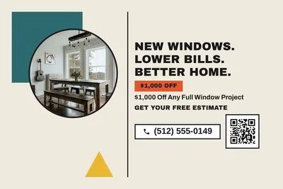 Bauhaus · Photo Frame: New Windows. Lower Bills. Better Home.