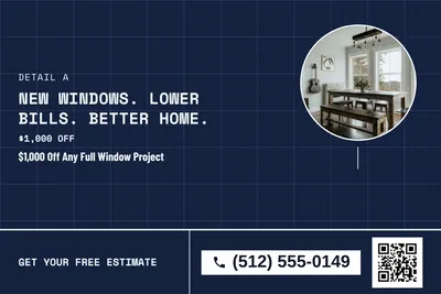 Blueprint · Photo Frame: New Windows. Lower Bills. Better Home.
