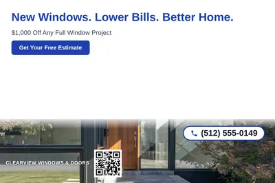 Clean Photo · Photo Bottom Strip: New Windows. Lower Bills. Better Home.