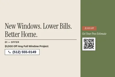 Contemporary · Checklist: New Windows. Lower Bills. Better Home.