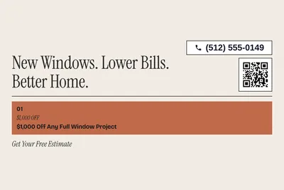 Contemporary · Offer Menu: New Windows. Lower Bills. Better Home.