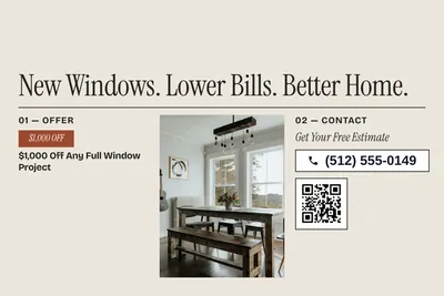 Contemporary · Photo Frame: New Windows. Lower Bills. Better Home.