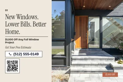 Contemporary · Photo Hero: New Windows. Lower Bills. Better Home.