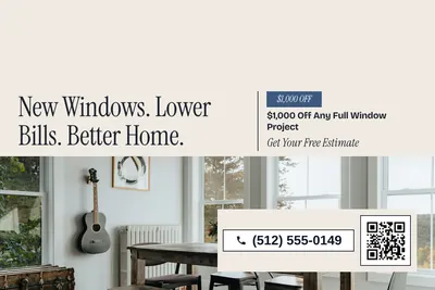 Contemporary · Split: New Windows. Lower Bills. Better Home.