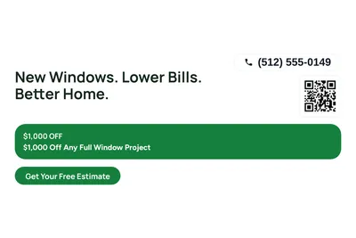 Modern · Offer Menu: New Windows. Lower Bills. Better Home.