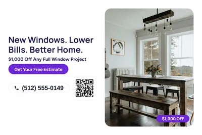 Modern · Split: New Windows. Lower Bills. Better Home.