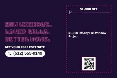 Neon night · Coupon: New Windows. Lower Bills. Better Home.