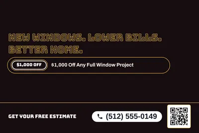 Neon night · Offer Menu: New Windows. Lower Bills. Better Home.