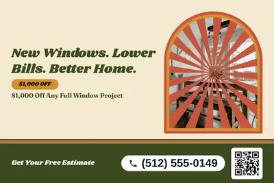Retro 70s · Photo Frame: New Windows. Lower Bills. Better Home.