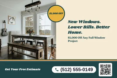 Retro 70s · Split: New Windows. Lower Bills. Better Home.