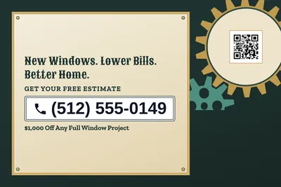 Steampunk · Phone Billboard: New Windows. Lower Bills. Better Home.
