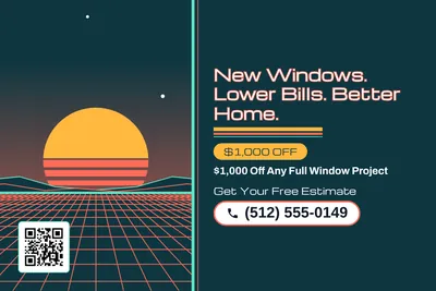 Synthwave · Split: New Windows. Lower Bills. Better Home.