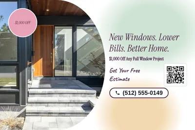 Soft watercolour · Photo Hero: New Windows. Lower Bills. Better Home.