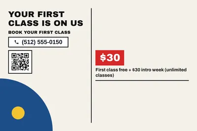 Bauhaus · Checklist: Your First Class Is On Us