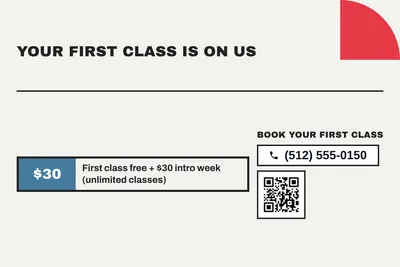 Bauhaus · Coupon: Your First Class Is On Us