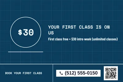 Blueprint · Big Offer: Your First Class Is On Us