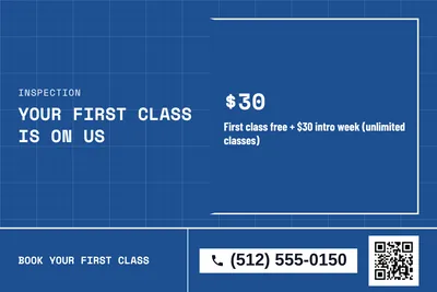 Blueprint · Checklist: Your First Class Is On Us