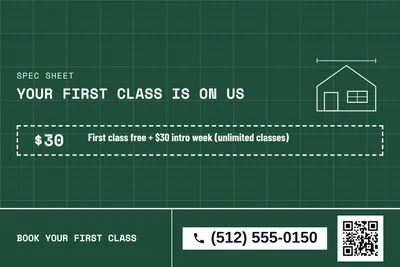 Blueprint · Coupon: Your First Class Is On Us