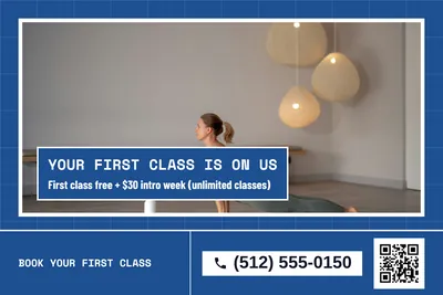 Blueprint · Photo Hero: Your First Class Is On Us
