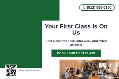 Bold Color Block · Corner Accent: Your First Class Is On Us