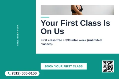 Bold Color Block · L-Shape Block: Your First Class Is On Us