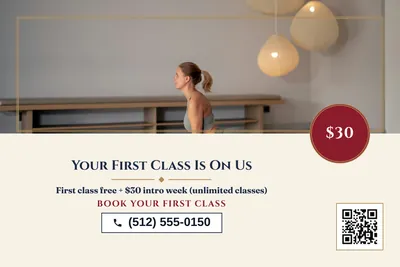 Classic · Photo Hero: Your First Class Is On Us
