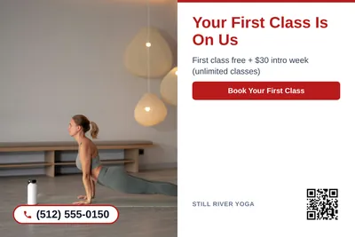 Clean Photo · Photo Left, Text Right: Your First Class Is On Us