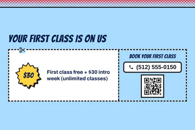 Comic pop · Coupon: Your First Class Is On Us