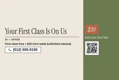 Contemporary · Checklist: Your First Class Is On Us