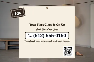 Kraft and stamp · Phone Billboard: Your First Class Is On Us