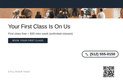 Minimal White · Top Bar: Your First Class Is On Us