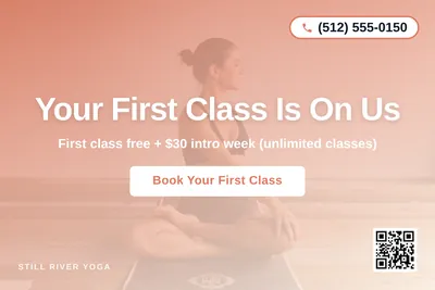 Modern Gradient · Centered Stack: Your First Class Is On Us