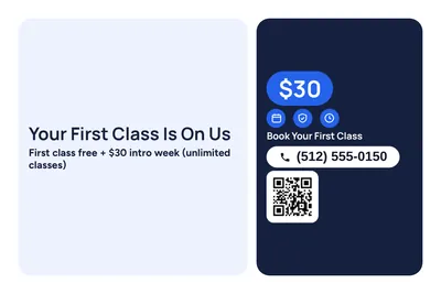 Modern · Checklist: Your First Class Is On Us