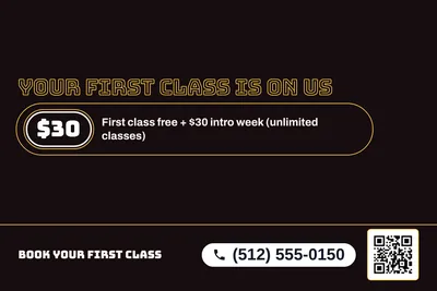Neon night · Offer Menu: Your First Class Is On Us