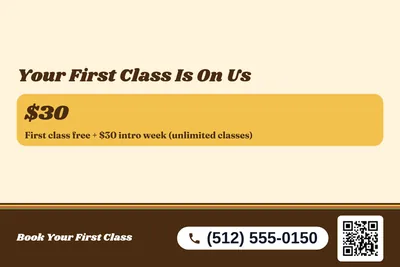 Retro 70s · Offer Menu: Your First Class Is On Us
