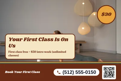 Retro 70s · Photo Hero: Your First Class Is On Us
