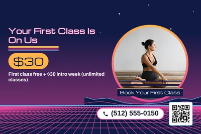 Synthwave · Photo Frame: Your First Class Is On Us