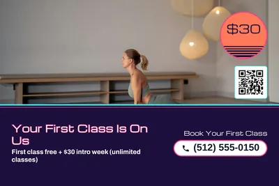 Synthwave · Photo Hero: Your First Class Is On Us