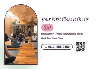 Soft watercolour · Checklist: Your First Class Is On Us