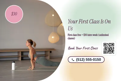 Soft watercolour · Photo Hero: Your First Class Is On Us