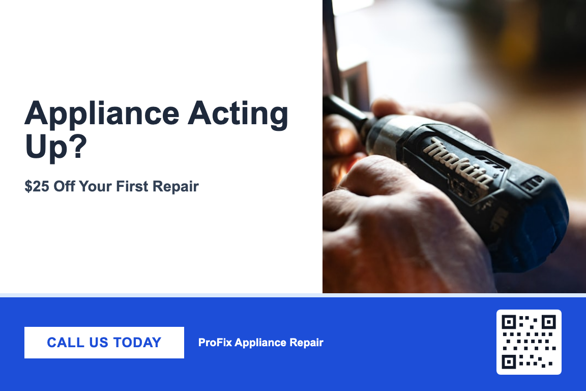 Bold appliance repair postcard design &mdash; New Customer Acquisition