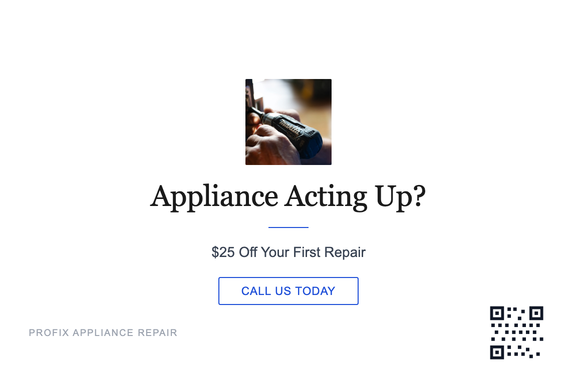 Minimal appliance repair postcard design &mdash; New Customer Acquisition