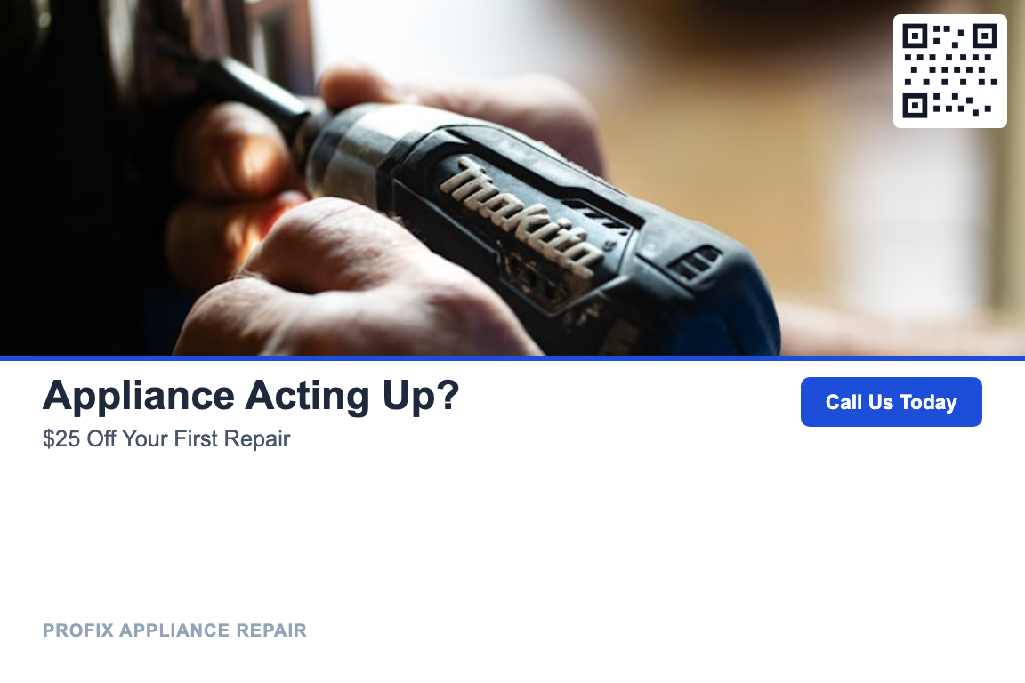 Photo appliance repair postcard design &mdash; New Customer Acquisition
